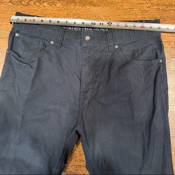 prAna Black Tucson Slim Fit Outdoor Hiking Canvas 5 Pocket Chino Pants Men 36x30 - Picture 8 of 10